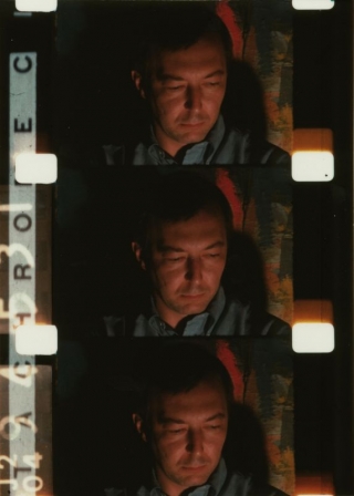 Gregory Markopulous: Galaxie (1966) Jasper Johns in Galaxie (Gregory Markopoulos, 1966) Blow-up from 16mm film strip (C) Temenos Verein 2003